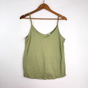 BP V-Neck Cami Top Womens XS Olive Green Sleeveless Casual Basic Retro Y2K Layer